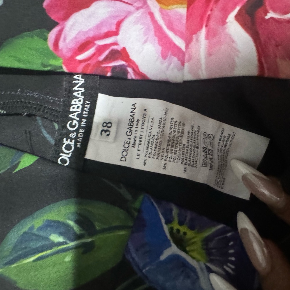 Dolce & Gabbana Floral Leggings - Black, Yellow, Pink - Picture 2 of 4